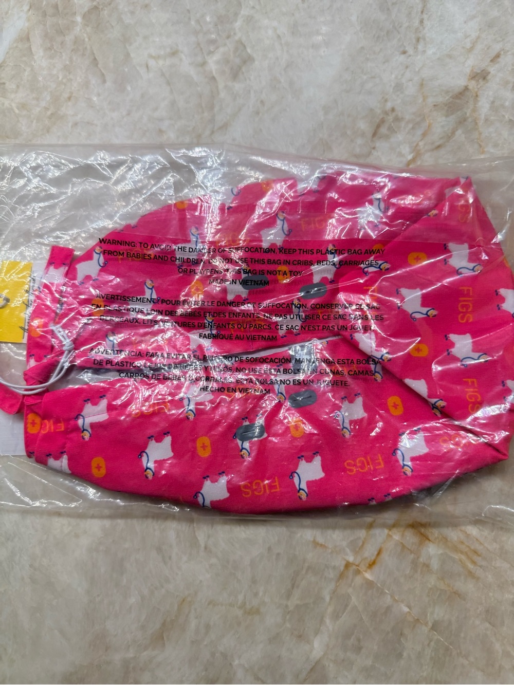 Figs Llama Pink Scrub Cap - Picture 5 of 7